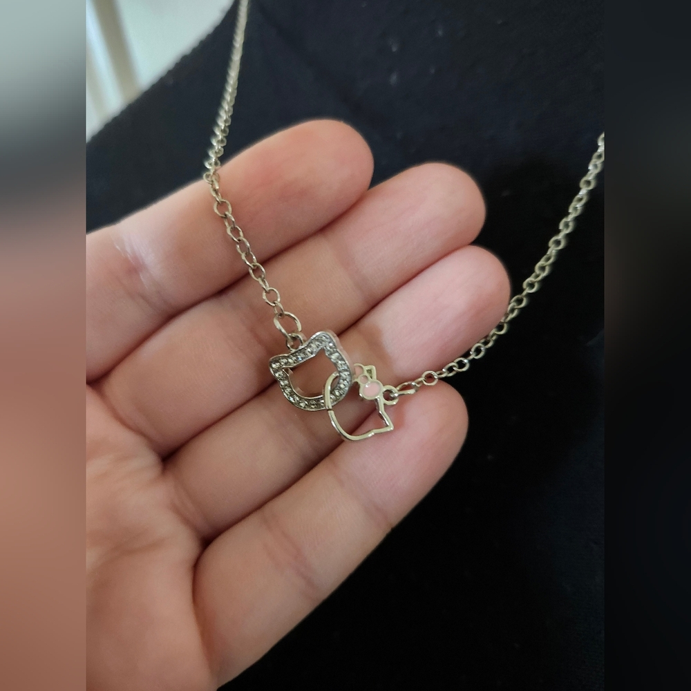 Hello Kitty Silver Heart Necklace